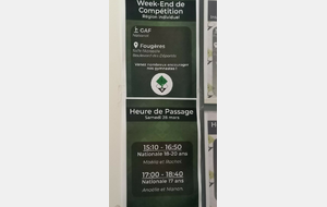 Compétition Régionale individuelle Performance Nationale